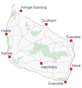 Mapka Bornholmu
